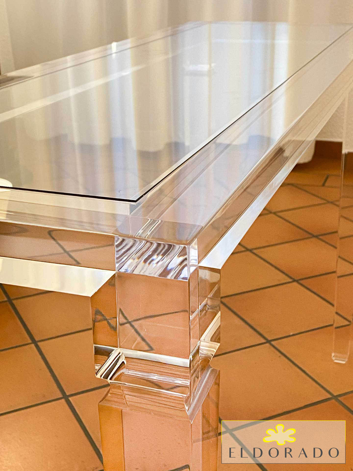 Consolle plexiglass LV1 - particolare gamba
